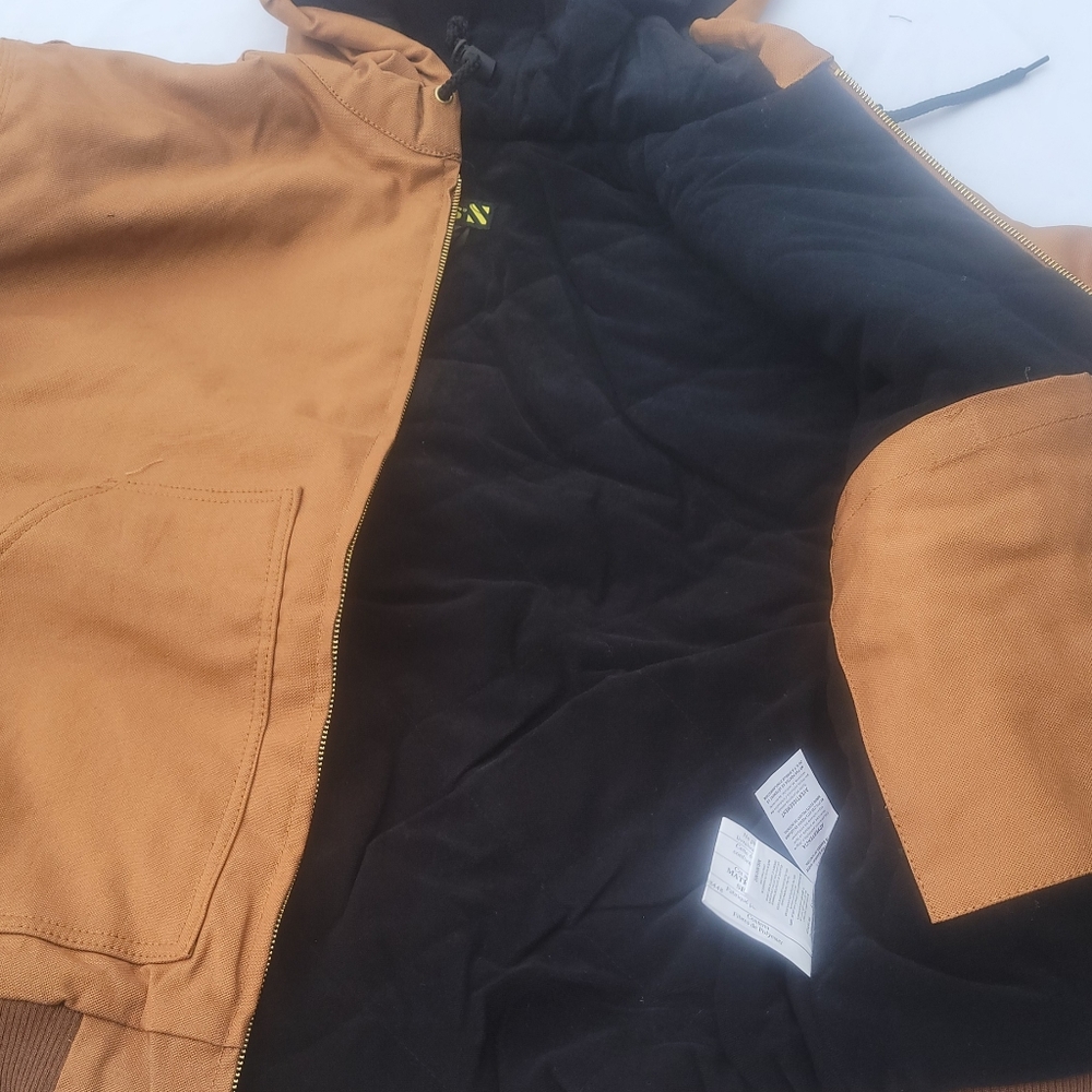 Walls Men's Insulated Bomber Jacket . Brown. Pockets, Hoodie, Articulated sleeve - Picture 7 of 9